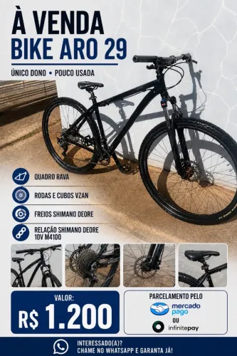 Bike aro 29 pouco usada ( relação shimano deore).