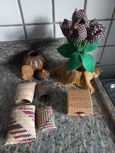 Enfeites rústicos para casa.
