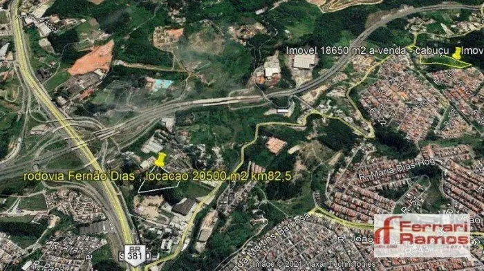 Área para alugar, 21500 m² por R$ 90.000,00/mês - Três Cruzes - São Paulo/SP