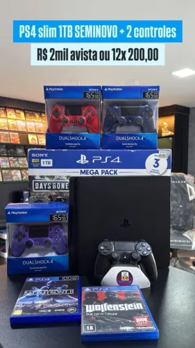 PlayStation 4 Slim 1TB Seminovo