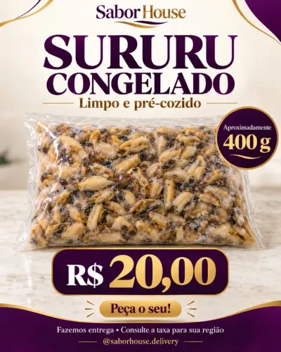 Sururu limpo e pré-cozido 
