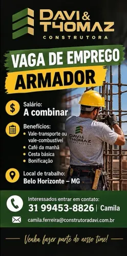 Vagas para Construção Civil
