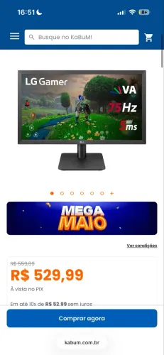 Monitor 22pol, FHD, 75hz