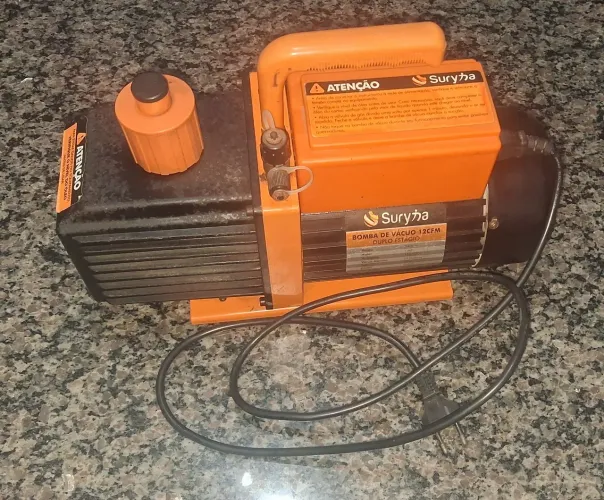 Bomba de Vácuo Suryha 12 CFM - Duplo Estágio - Bivolt - Para refrigeração