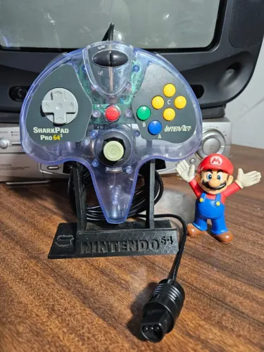 Controle Transparente Nintendo 64  - Interact Shark Pro 64 2 (Tipo Aqua)
