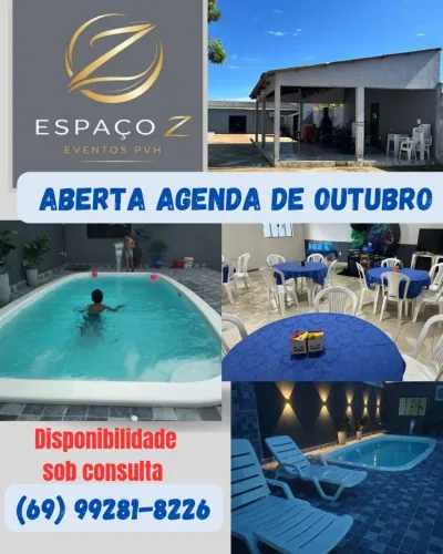 Clube com piscina e Salão Climatizado 