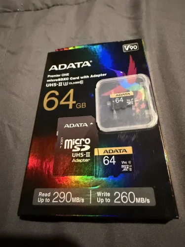 Cartões Micro SDXC V90 8k 64gb/128gb e SDXC V90 64gb