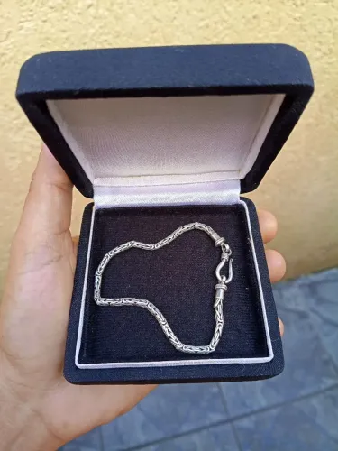 Pulseira em prata Bali maciça legítima. Raridade !!!
