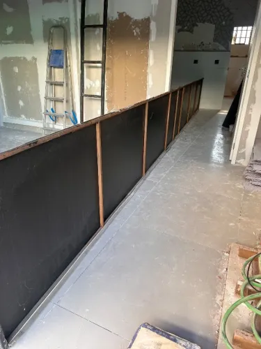 Estrutura de fachada em metalon