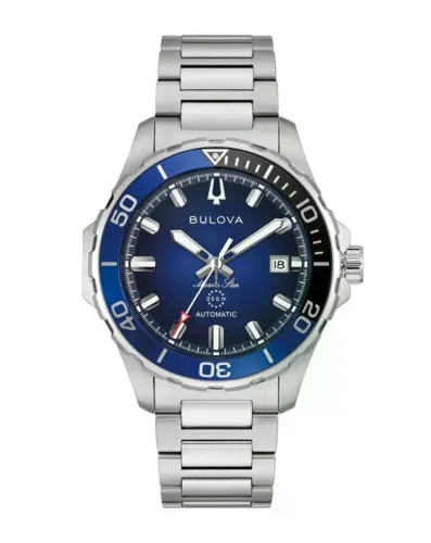 Relógio Bulova Marine Star 98B466 Automático Bezel Azul e Preto