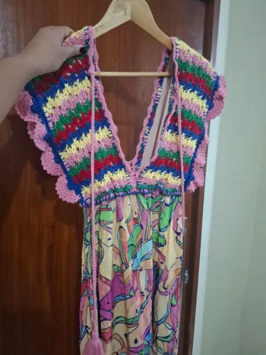 Vestido farm original, usado, tamanho G