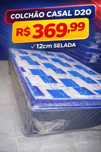 ? COLCHÃO CASAL D20 - FRETE GRÁTIS ? | APENAS R$ 369,99 | PROMOÇÃO IMPERDÍVEL! ?