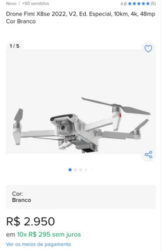 Drone Xiaomi Fimi X8SE 2022 - Seminovo