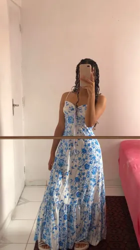 Vestido longo floral