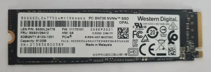 SSD 512GB NVMe Western Digital performance