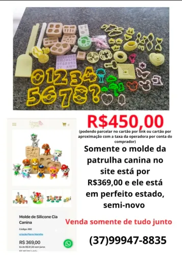 Artigos e utensílios para artesanato em biscuit 