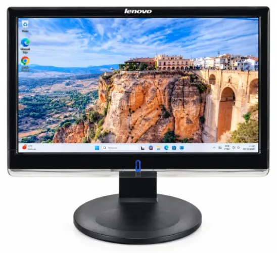Monitor Lenovo 19 Widescreen Giratório Pivot Vga Dvi