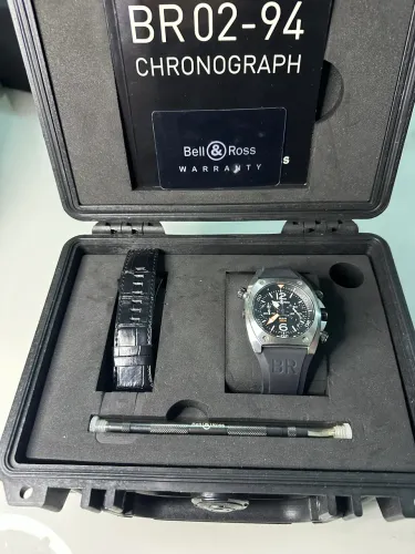 Relógio Bell & Ross BR02-94 Chronograph Fullset completo 