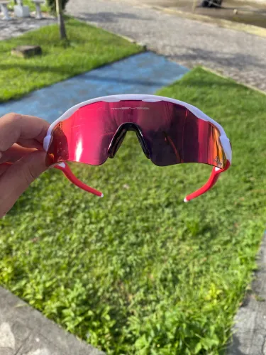 Óculos esportivo Radar EV branco/vermelho