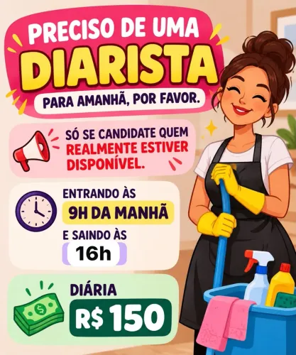 Diarista para amanhã
