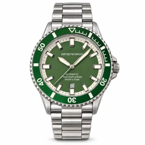 Relógio Masculino Emporio Armani Sea Explorer AR60088 42,5 mm verde - Novo na Caixa
