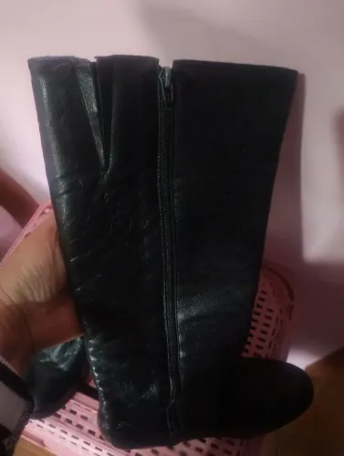Bota couro preta