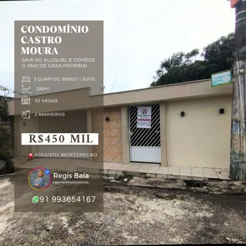 Vendo no Condomínio Castro Moura, Rodovia Augusto Montenegro, Belém - Para