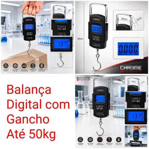 Balança Digital com Gancho Até 50kg