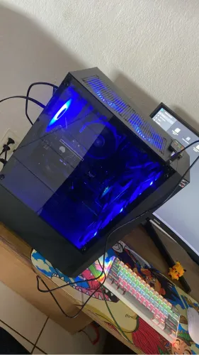 Gabinete + 6 fans + controladora com controle 