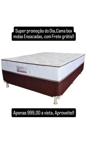 Super promoção de Cama box de Molas Ensacadas com Frete grátis!!