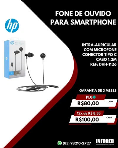Fone de Ouvido HP DHH-1126
