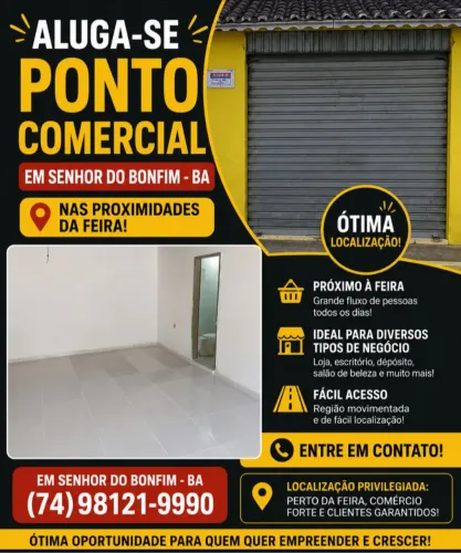 PONTO COMERCIAL PERTO DA FEIRA (DEPÓSITO/GARAGEM/PONTO DE MOTO/OFICINA)