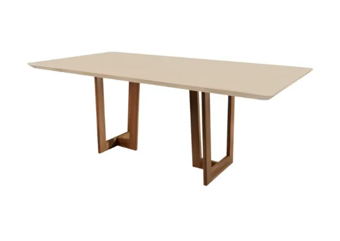 Mesa De Jantar 1,60 Tampo De Vidro NOVO