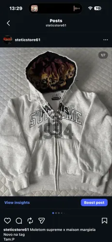 Moletom supreme x maison margiela