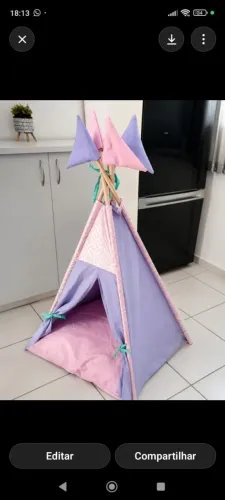 Cabana Tipi para Pets Grande 80x80 cm - Estado de Nova