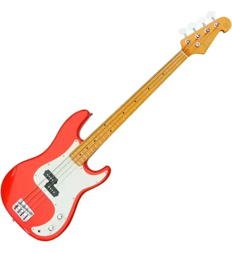 Contrabaixo Sx 4 Cordas Precision Bass Fiesta Red Spb-57 Red Bag