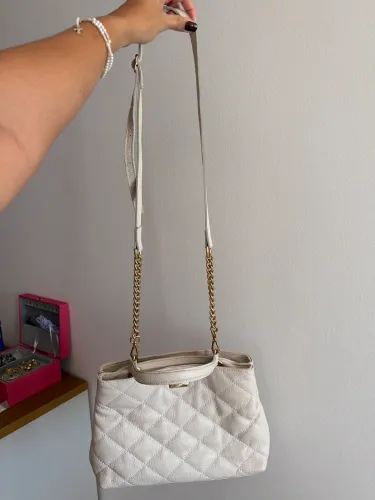 Bolsa em couro off white 
