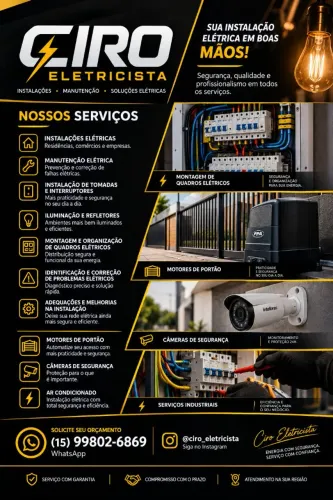 Elétricista Em Itaberá-Sp| Itapeva-Sp e Região 