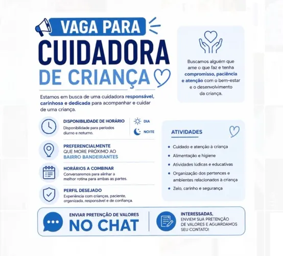 Vaga para cuidadora