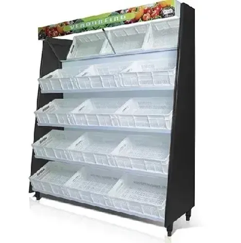 VITRINE HORTIFRUTICOLA POLAR 1,90M CAIXAS PRETAS