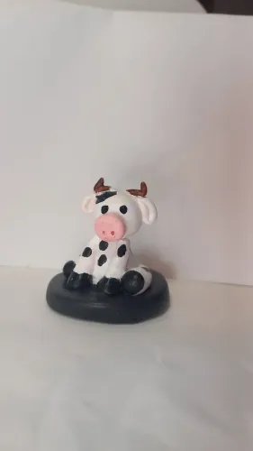 Miniatura Vaquinha em Biscuit (Fofa/Artesanal)