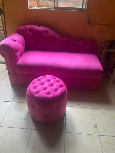 Sofá divan rosa