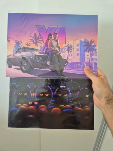 2 quadros (MDF) de GTA 6 e FNAF