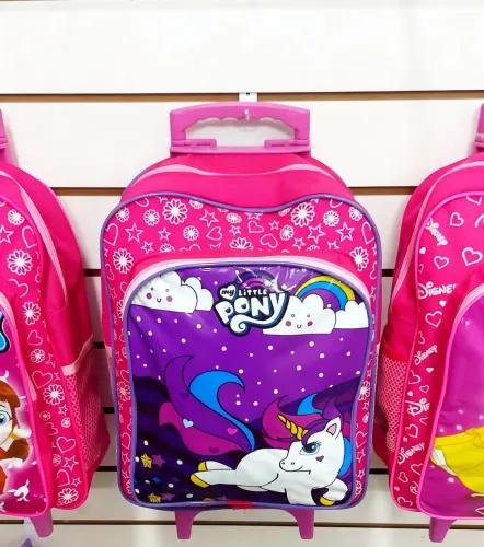 Mochila Escolar Infantil Pony com Rodinhas.