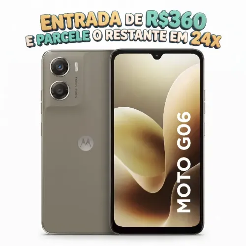 Moto G06 128GB 4GB RAM Tela 6.9" 120Hz Câmera 50MP Bateria 5200mAh Android 15