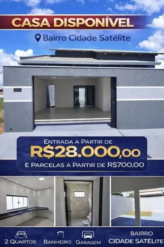 CASA A VENDA NO BAIRRO CIDADE SATÉLITE
