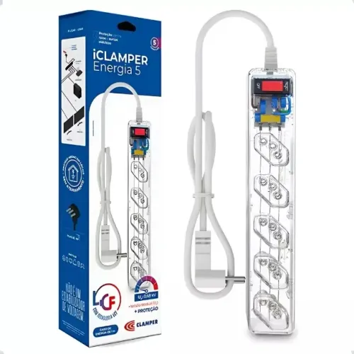 Filtro de linha Clamper Energia 5 Tomadas