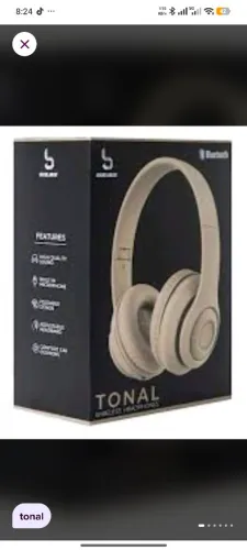 Headphone fone Tonal bege 