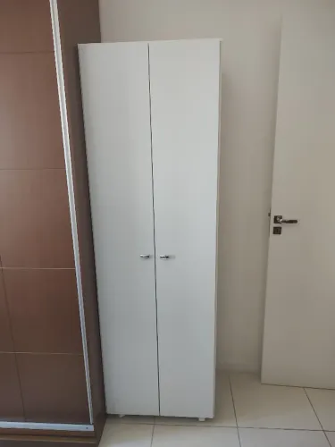 Armário para Lavanderia 2 Portas Multiuso Am3101 Branco Tecno Mobili