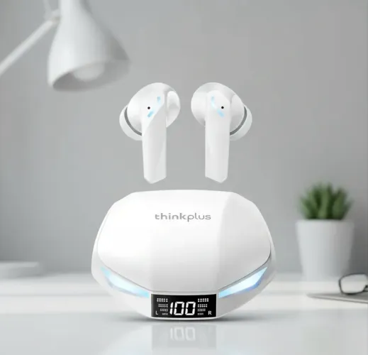Fone de ouvido sem fio da marca Lenovo